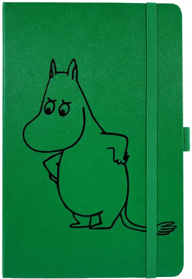 Zápisník Anglo-Nordic Moomin80 Premium A5 tmavě zelený