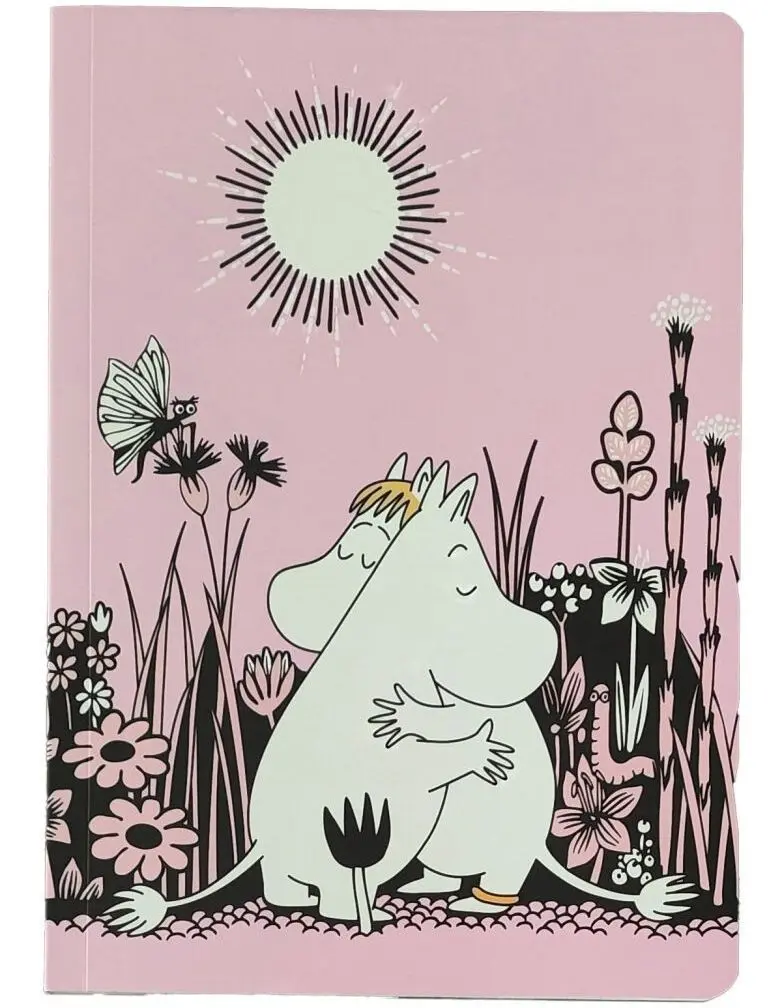 Sešit Anglo-Nordic Notebook Moomin cardboard A5 Hug, light pink