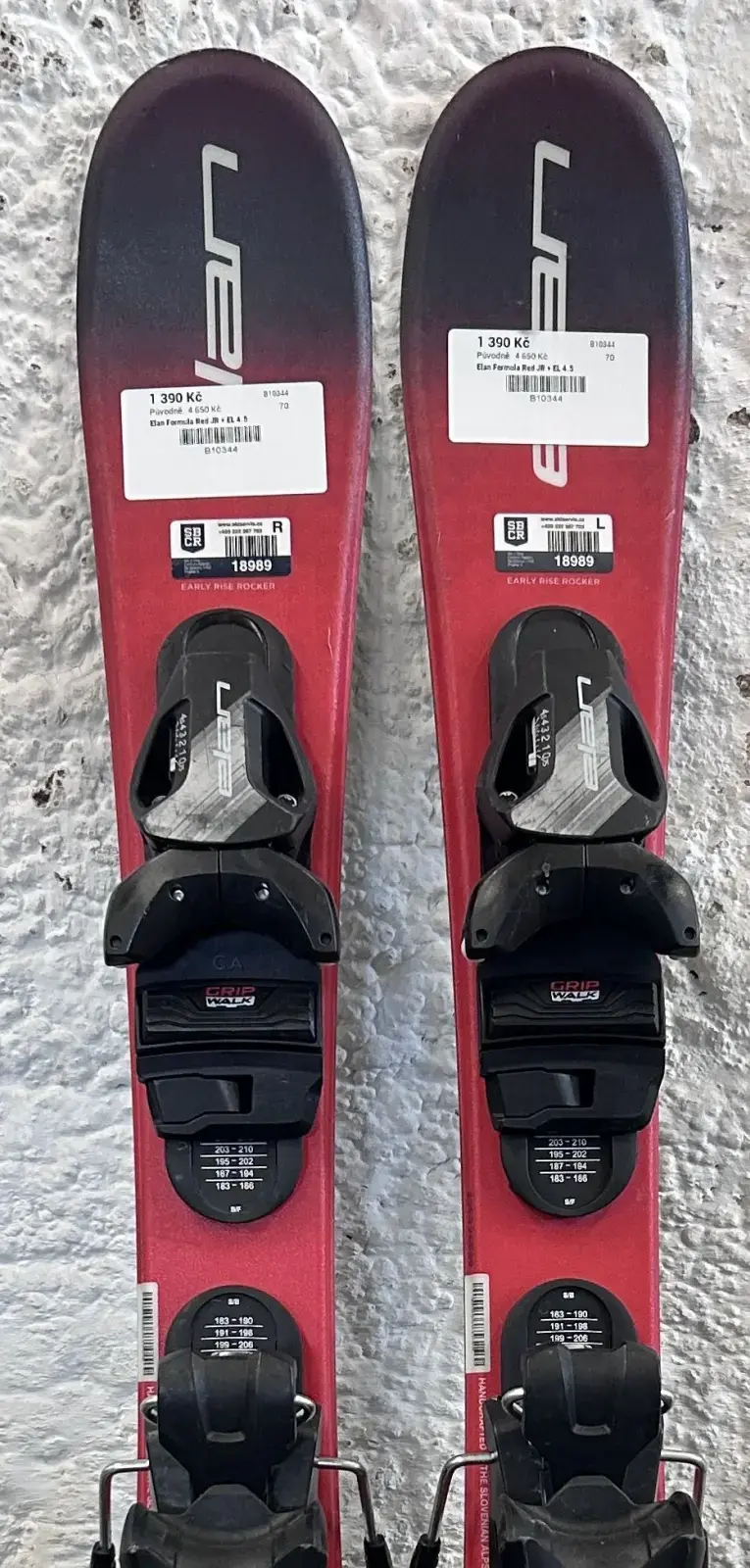 Bazar - Dětské lyže Elan Formula Red JR + EL 4.5 - délka 70 cm 70
