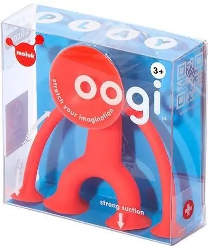 Dětský přísavkový panáček Moluk - OOGI červený uni