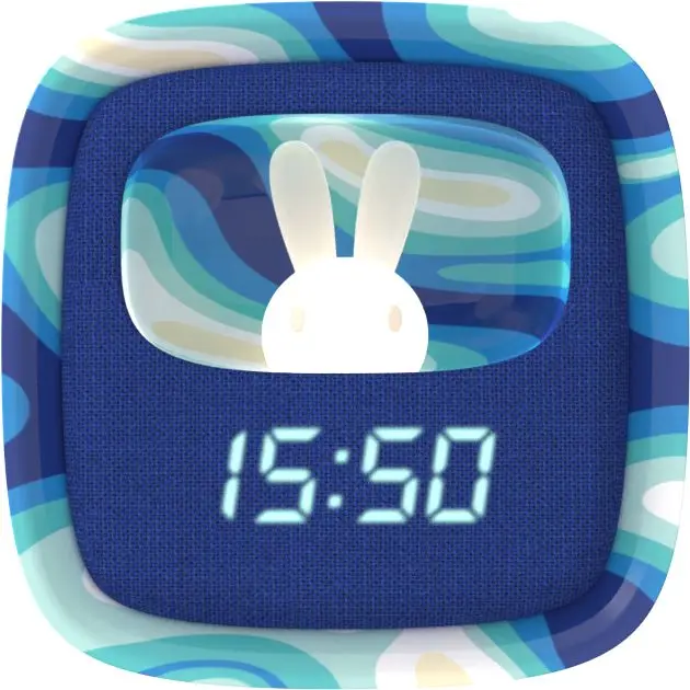 Budík a noční světlo MOB Billy Clock and light - Blue Waves uni