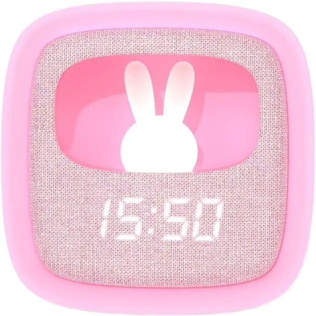 Budík a noční světlo MOB Billy Clock and light - Marshmallow uni