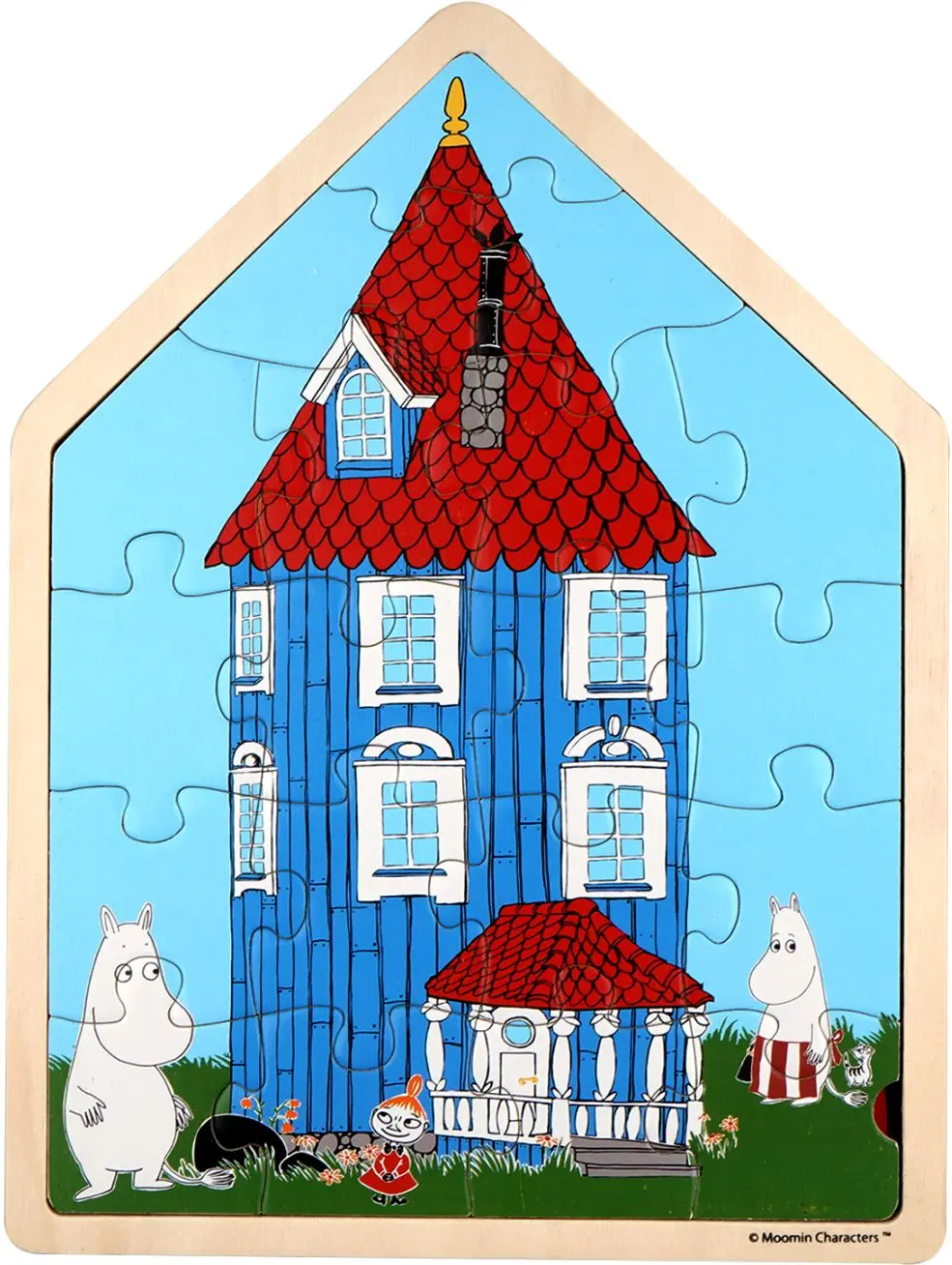 Dřevěné puzzle Barbo Toys Moomin - Domek Mumínků uni