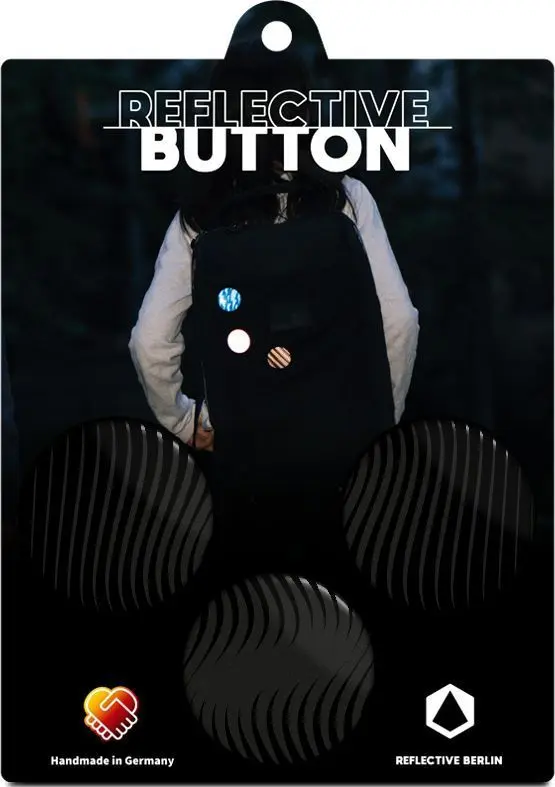 Reflexní butonky Reflective Berlin Reflective Buttons - Black Dune