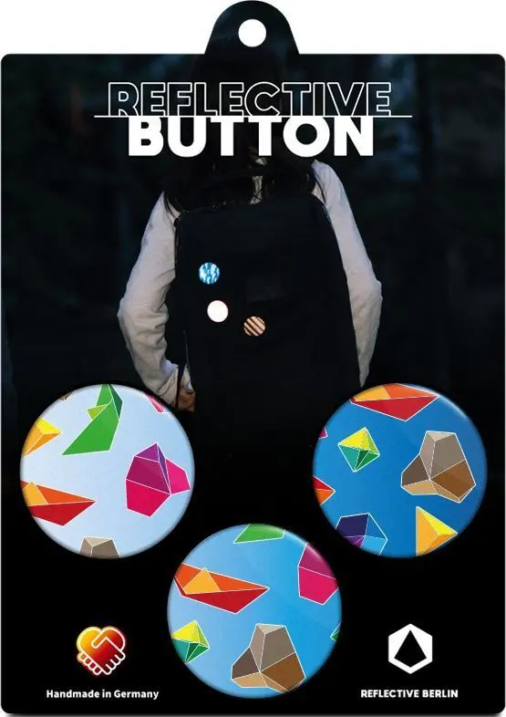 Reflexní butonky Reflective Berlin Reflective Buttons - Origami
