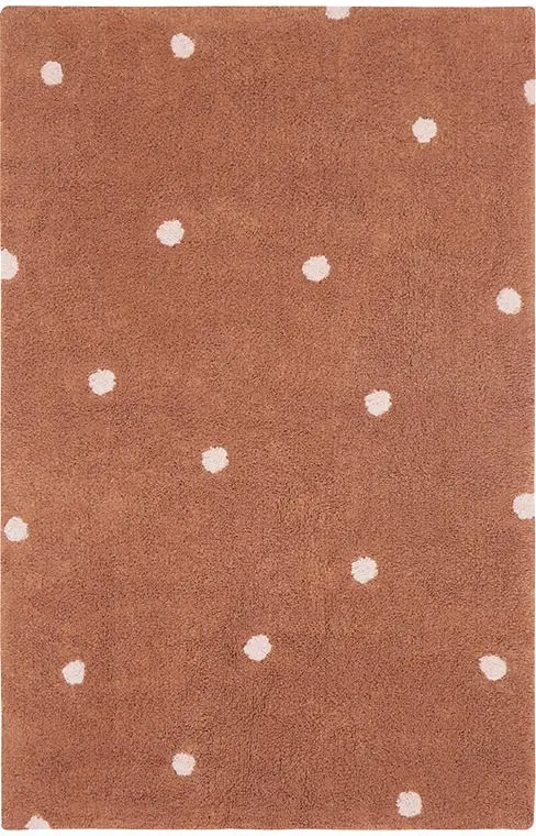 Pratelný koberec Lorena Canals - Mini Dot Chestnut uni