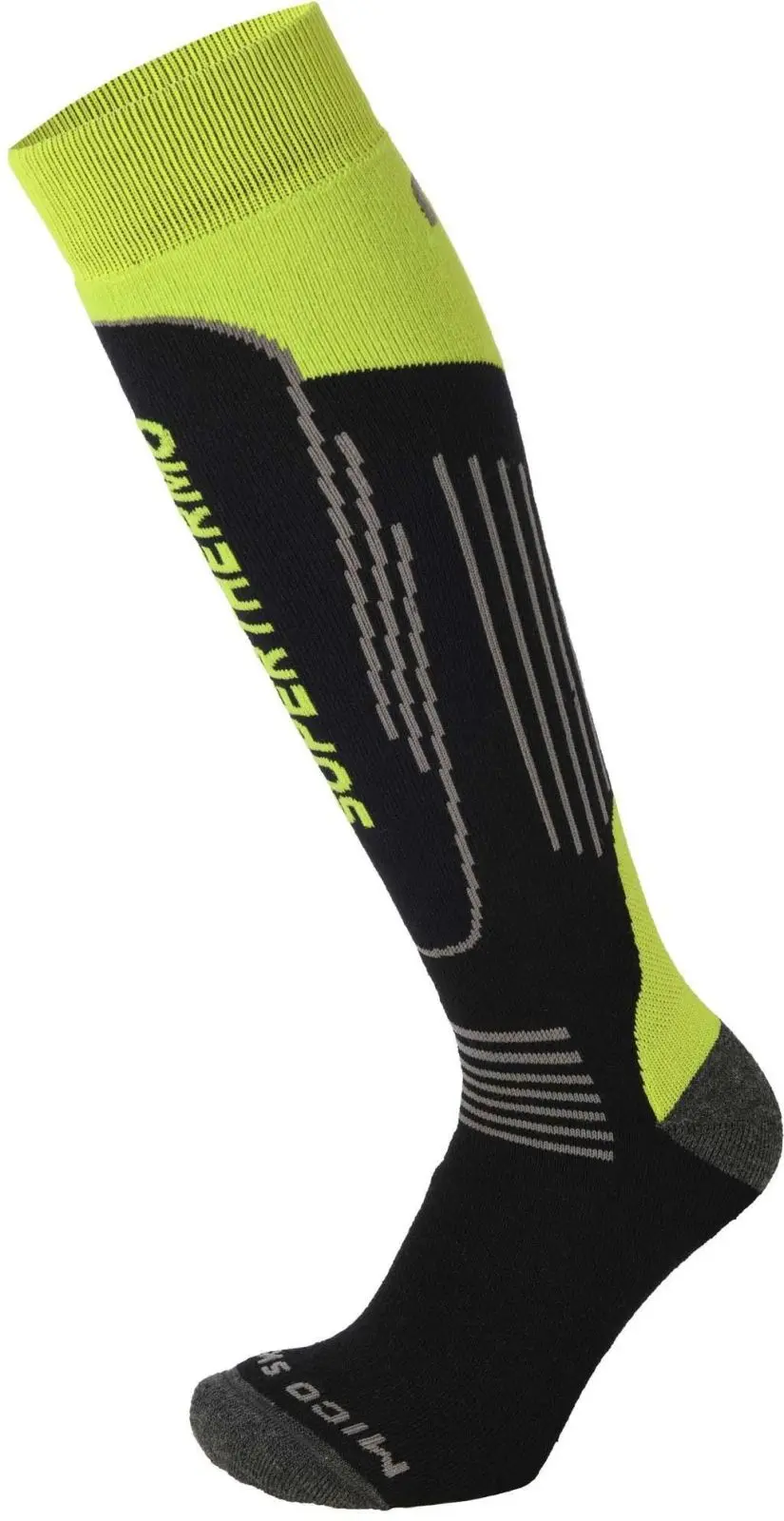 Dětské lyžařské ponožky Mico Superthermo Primaloft Ski Kids Socks - nero giallo fluo 24-26