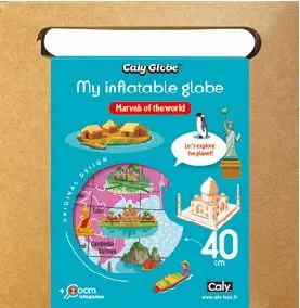 Nafukovací globus Caly My inflatable globe - Marvels of the World, glossy 40 cm uni