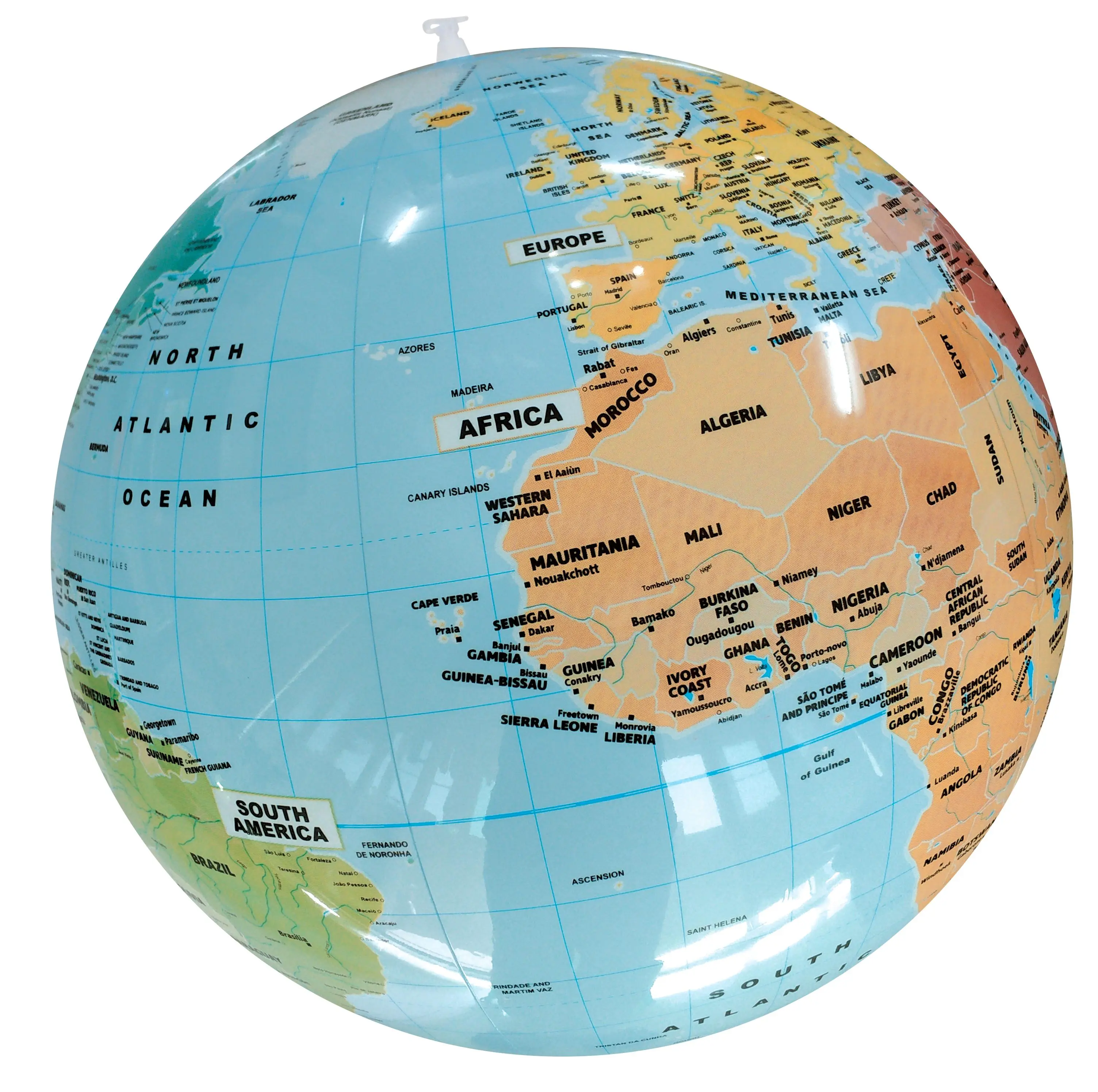 Nafukovací globus Caly MAXI glossy - Political world 42 cm