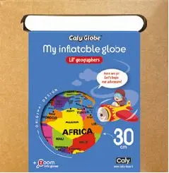 Nafukovací globus Caly My inflatable globe - Lil' geographers, globe 30 cm uni