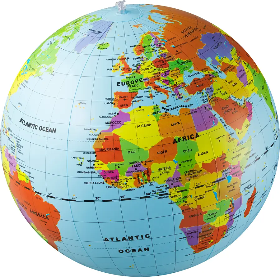 Nafukovací globus Caly MAXI - The world 50 cm