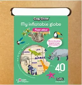 Nafukovací globus Caly My inflatable globe - Planet animal, glossy 40 cm uni
