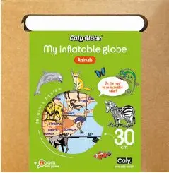 Nafukovací globus Caly My inflatable globe - Animals, globe 30 cm uni