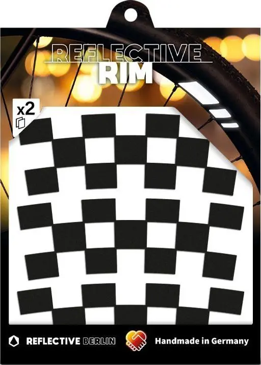 Reflexní nálepky Reflective Berlin Reflective Rim - Checker 40 - black