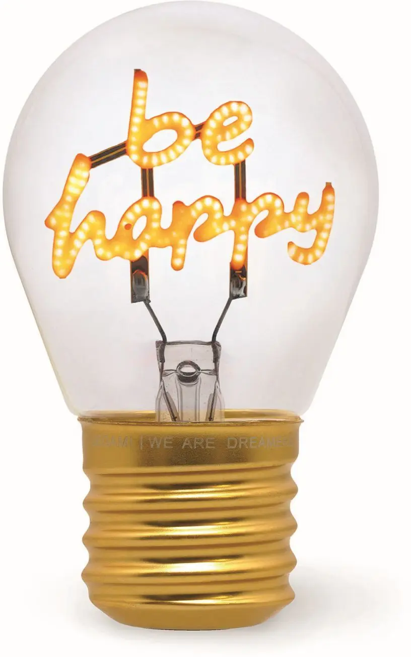 Dekorační světlo Legami Bulb Fiction - Be Happy uni