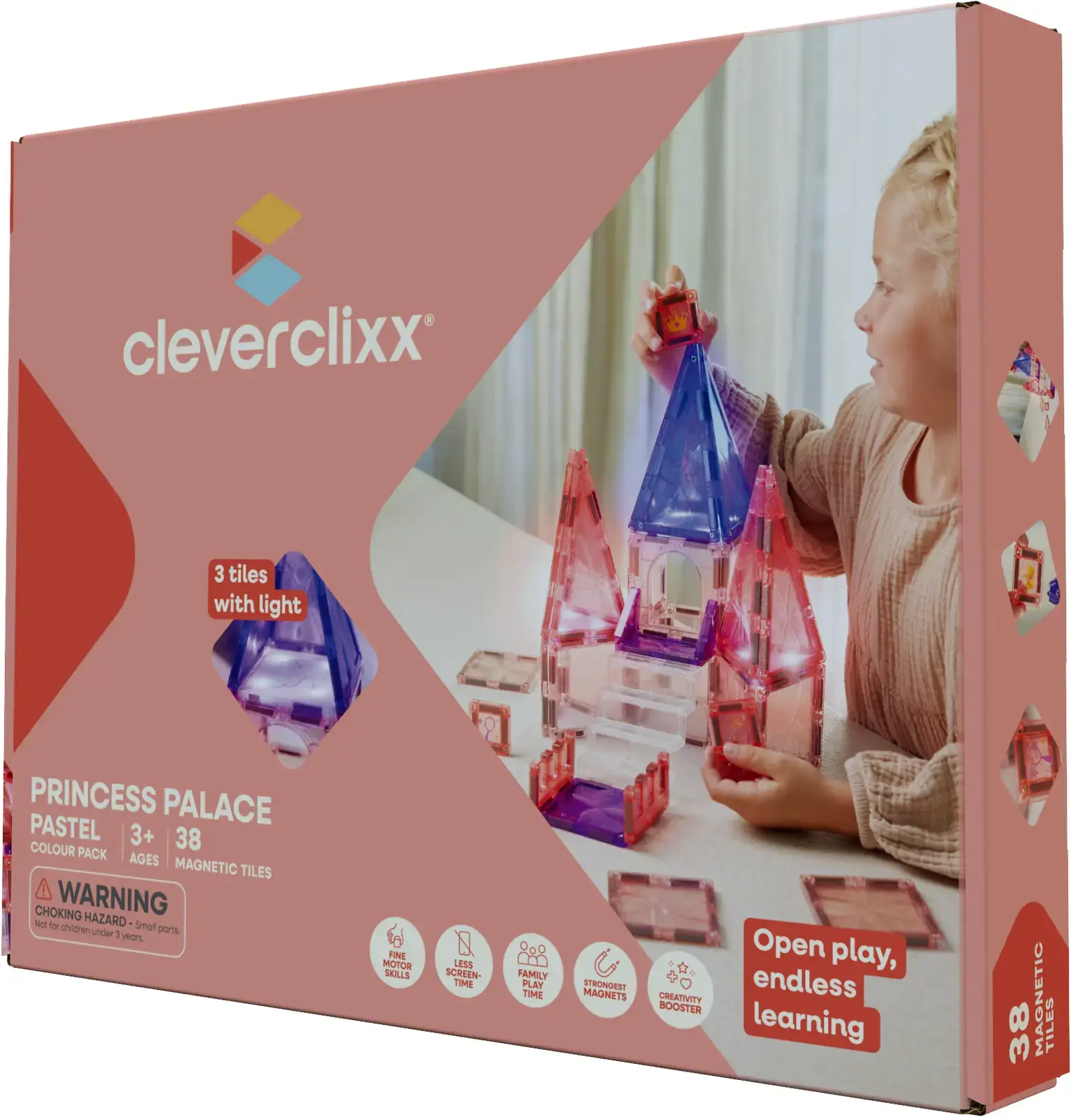 Cleverclixx magnetická stavebnice princeznin palác 38 ks