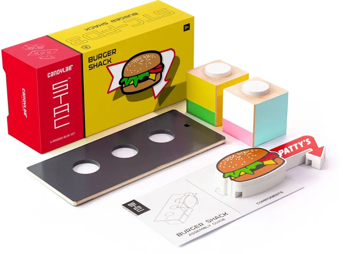 Dřevěná stavebnice Candylab STAC Food Shack - Burger uni