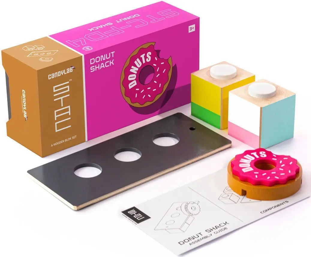 Dřevěná stavebnice Candylab STAC Food Shack - Donut uni