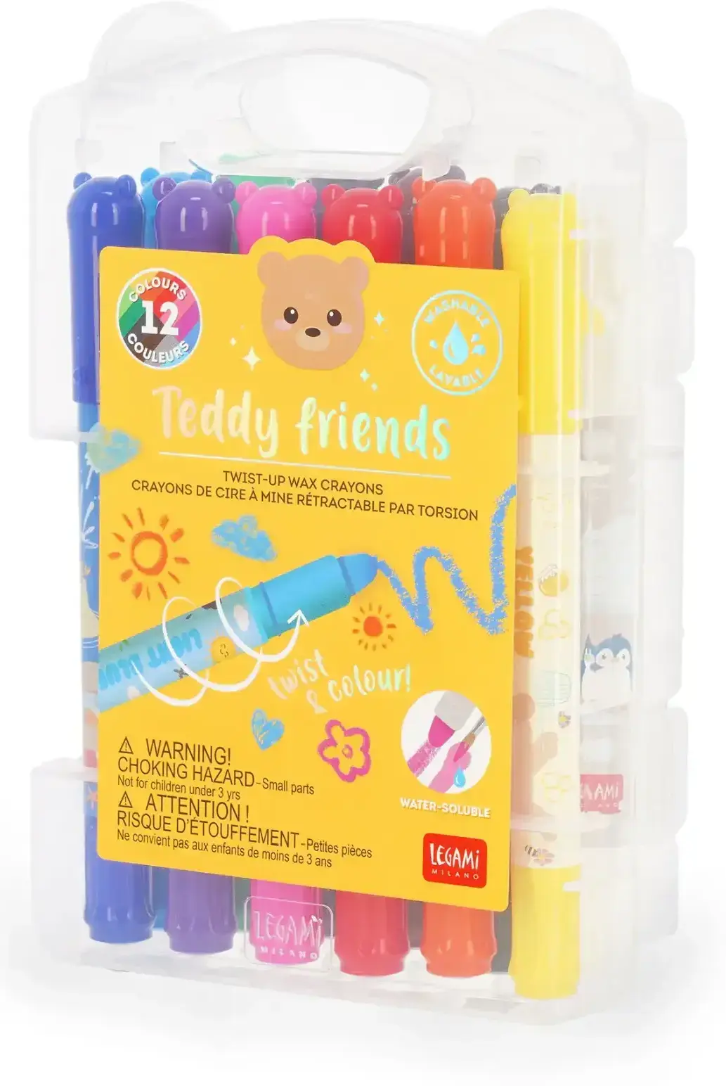 Voskovky Legami Teddy Friends - 12 Crayons uni