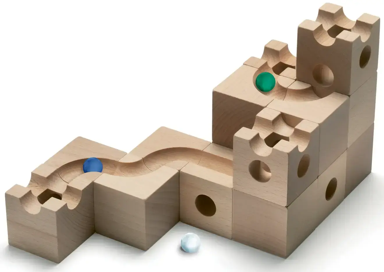 Dětská dřevěná kuličkodráha CUBORO - Extra set TUNNEL uni