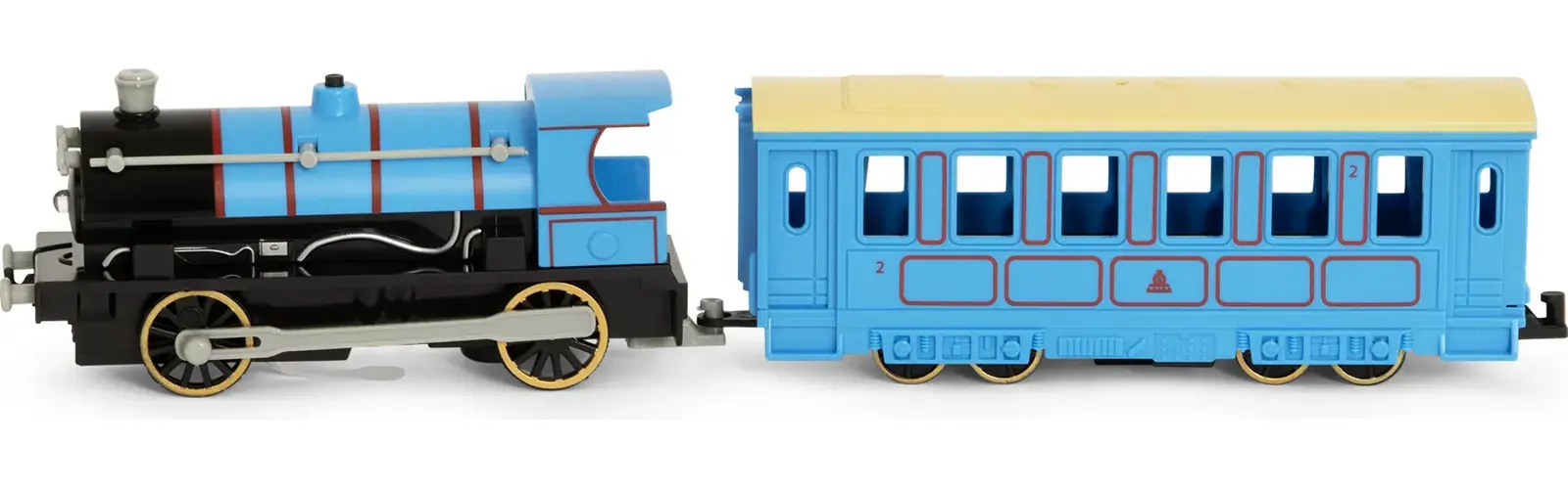 Parní lokomotiva Fumfings Tank Engine s vagónem - modrá uni
