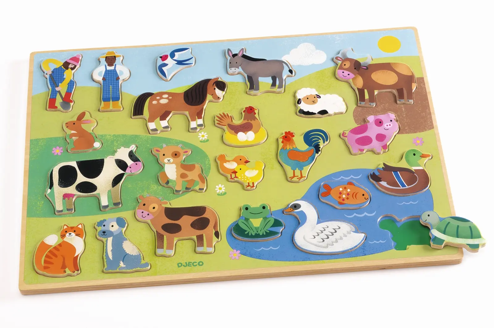 DJECO Vkládací puzzle Farma