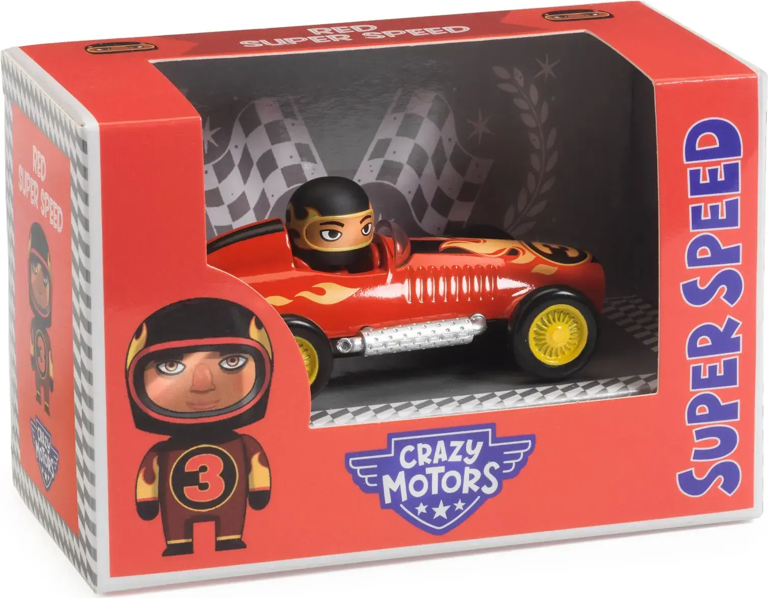 Autíčko Djeco Crazy Motors - Red Super Speed uni