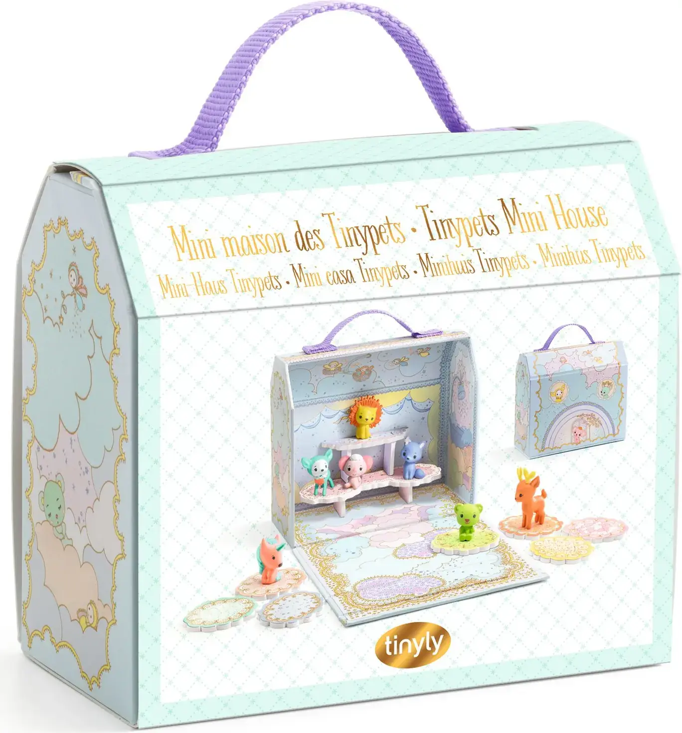 Domeček-obláček Djeco Tinyly - Tinypets se 7 zvířátky uni