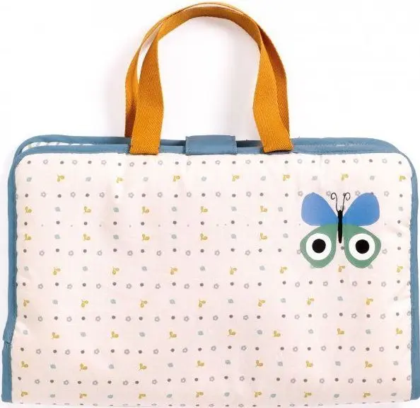 Přebalovací taška pro panenky Djeco - Changing bag Blue Fly uni