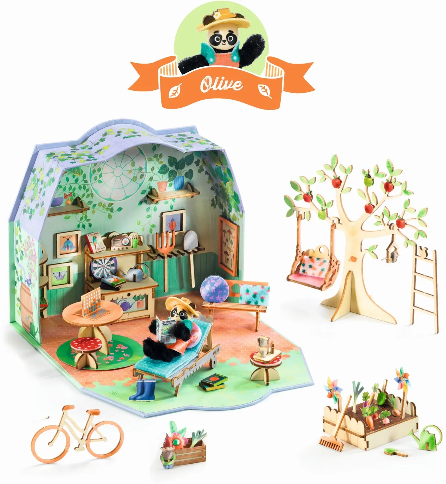 DJECO Domeček DIY Mi House - Olive