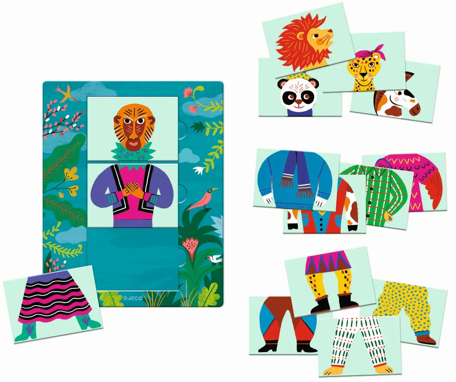 DJECO Stolní hra Mix & Match Modanimo