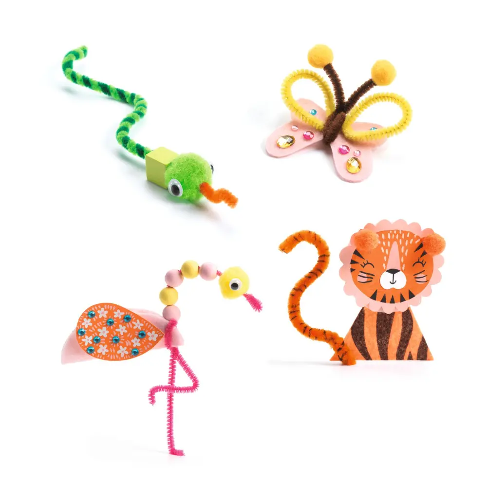 Kreativní sada Djeco - Jungle Animal Creation Box uni