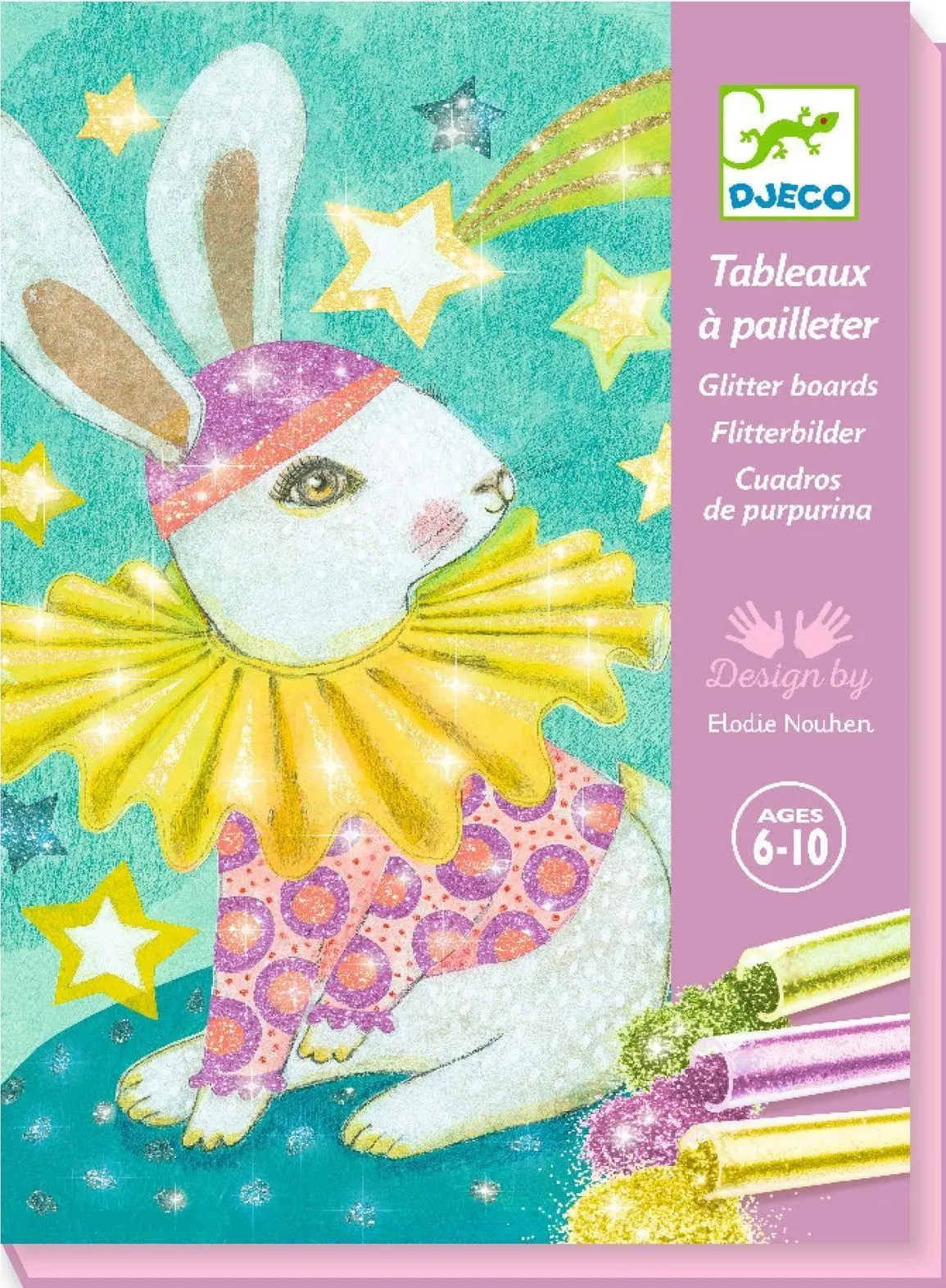 Kreativní sada Djeco - Třpytivé pískování Zvířecí karneval uni