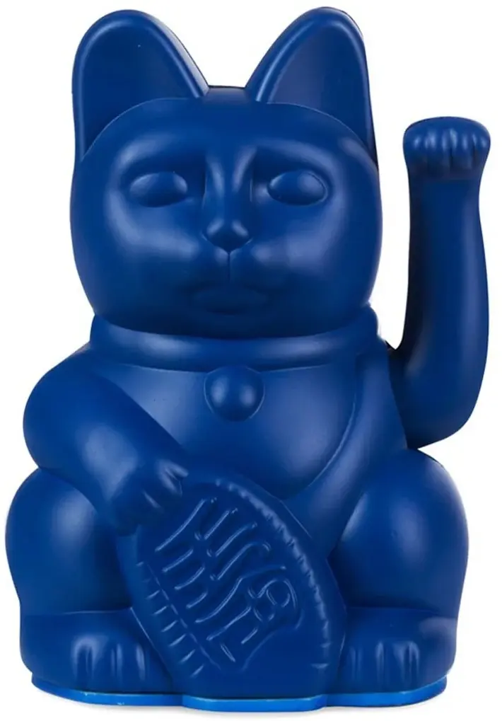 Maneki Neko Donkey Lucky Cat Mini - Dark Blue uni
