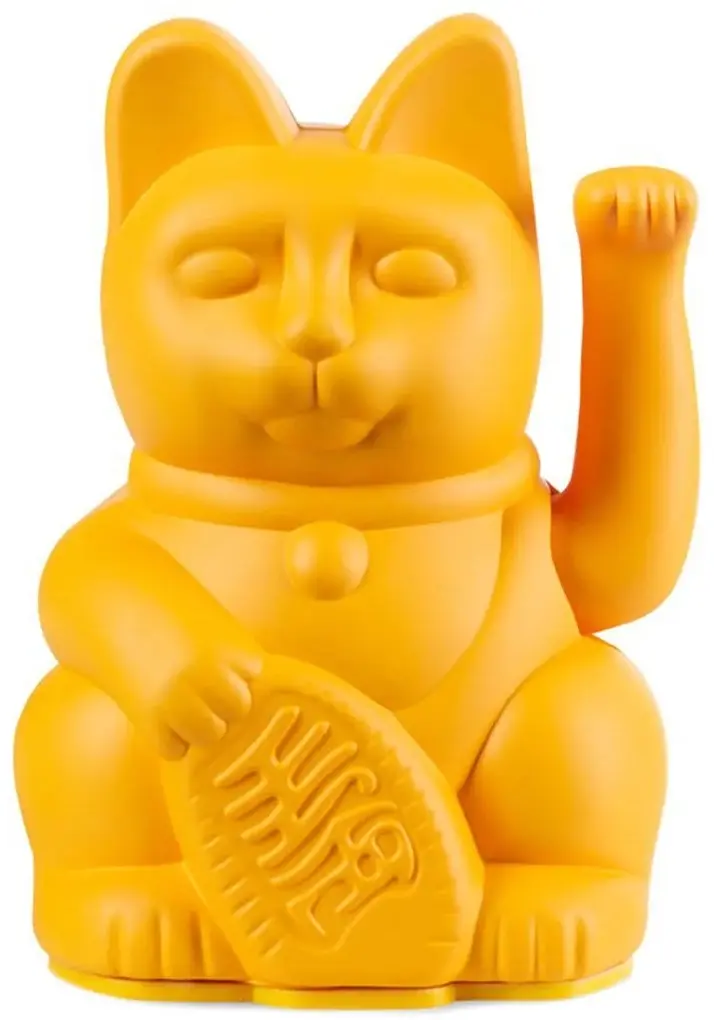 Maneki Neko Donkey Lucky Cat Mini - Deep Yellow uni