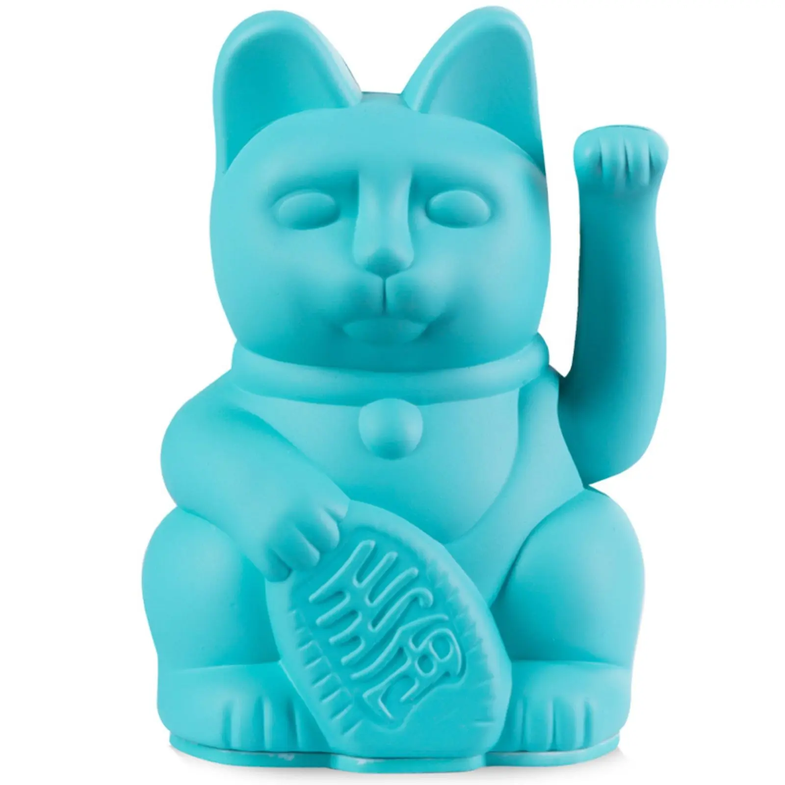 Maneki Neko Donkey Lucky Cat Mini - tyrkysová
