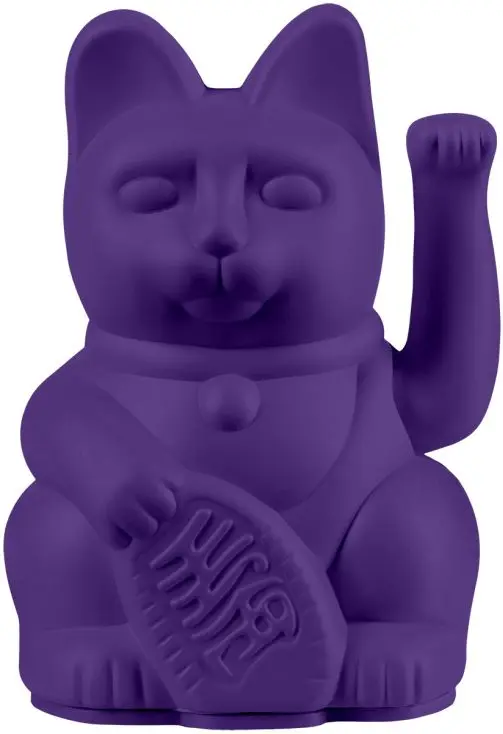 Maneki Neko Donkey Lucky Cat Mini - Violet uni