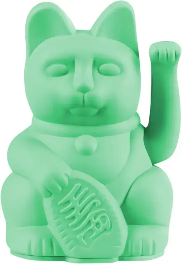 Maneki Neko Donkey Lucky Cat Mini - Mint uni