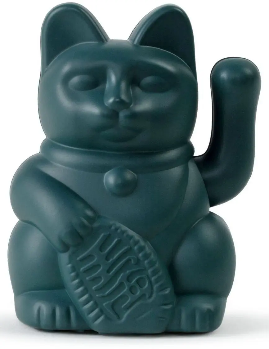 Maneki Neko Donkey Lucky Cat Solar - Green uni