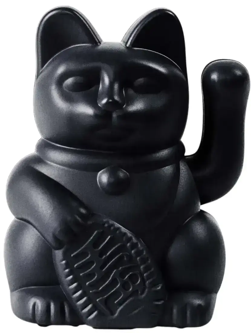 Maneki Neko Donkey Lucky Cat Solar - Black uni