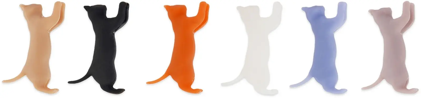 Značítka na skleničky Legami Set Of 6 Drink Markers - Meow - Multicolor - Kitty