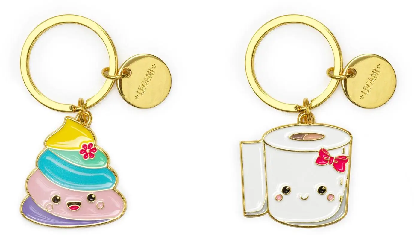 Klíčenka Legami Set Of 2 Enamel Key Rings - What A Key Ring! - Poo uni