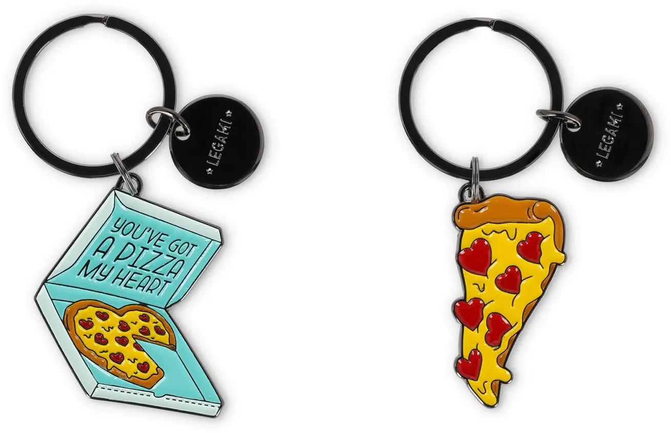 Klíčenka Legami Set Of 2 Enamel Key Rings - What A Key Ring! - Pizza uni