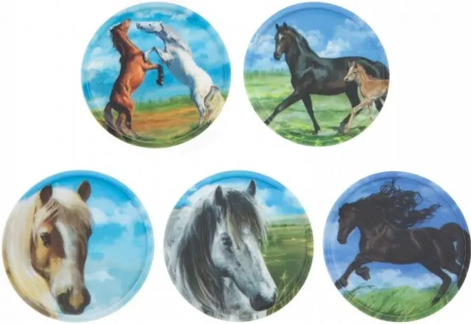 Sada ozdob na batoh Ergobag Kletties Set - Horses uni