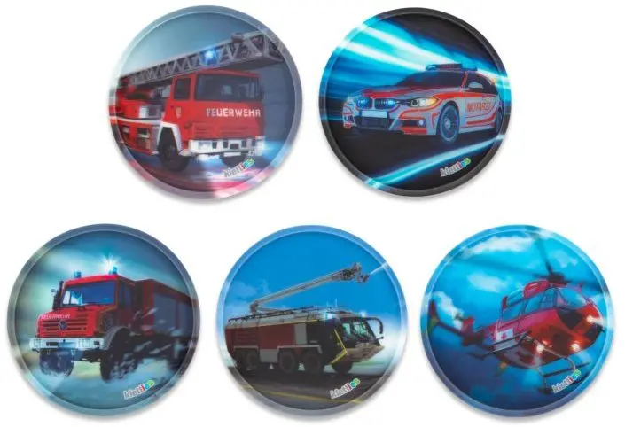 Sada ozdob na batoh Ergobag Kletties Set - Fire Brigade uni