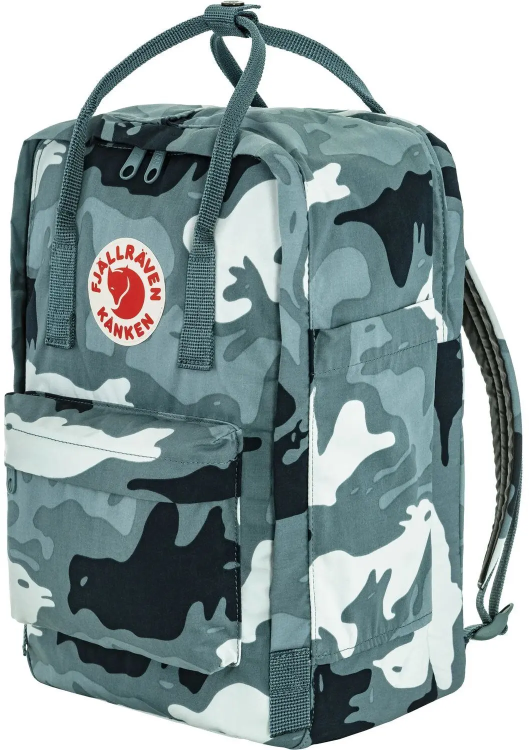 Městský batoh Fjallraven Kånken Graphics Laptop 15 - Nimbus Blue-Hidden Animals uni