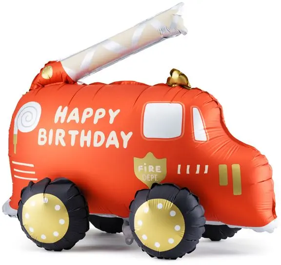 Fóliový balónek Party Deco Foil balloon Fire truck 67 x 53 cm uni