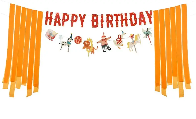 Banner Happy Birthday - Cirkus 275 cm