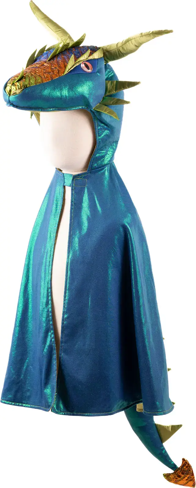 Dračí kostým Emerald Metallic Dragon Great Pretenders 104-116 EU / 4-6 let / US 5-6 uni