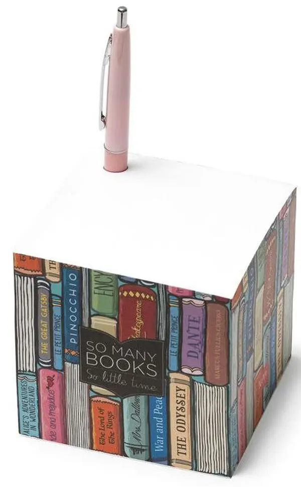 Papírový bloček Legami Memo Cube - Happy Memo - Book Lover